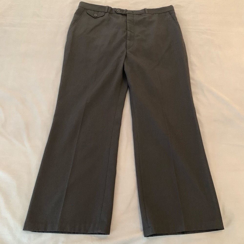 Vintage Levi's Wildfire Sportswear Pants Mens 34x26 Gray Dress Straight Leg 70s